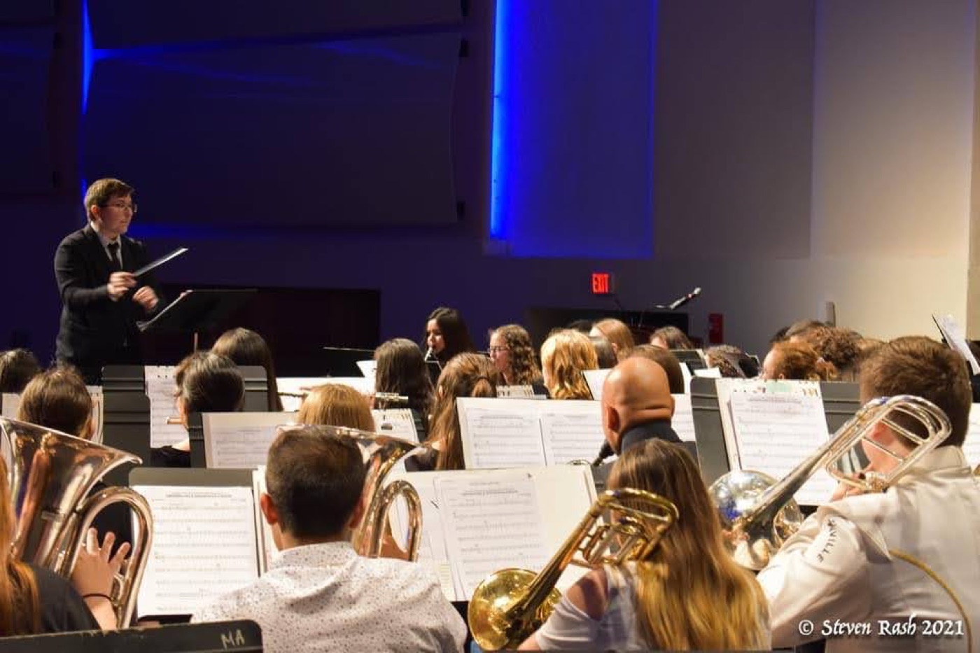 Stephen conducting an ensemble
