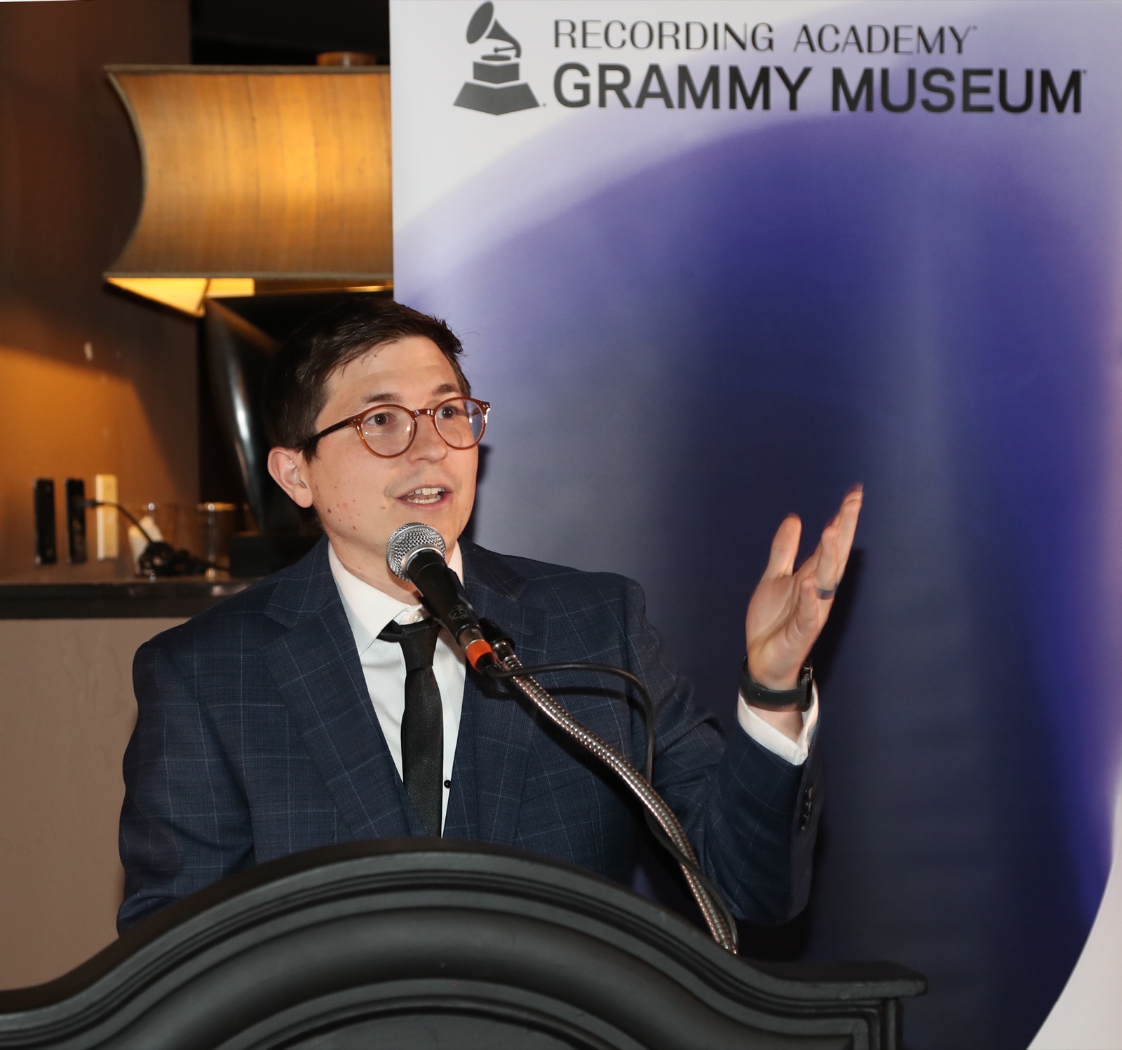 Stephen speaking at the Grammy Museum